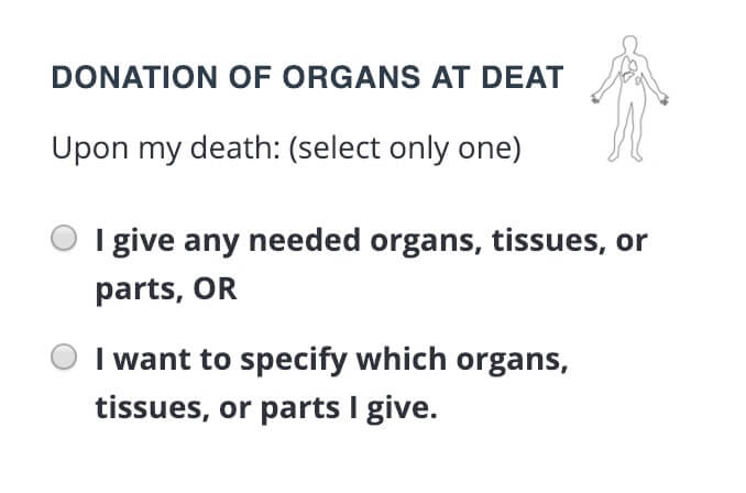 Step 6, donation of Organs.