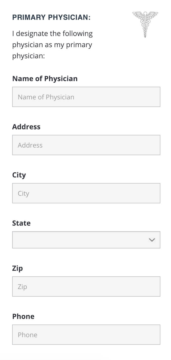 Step 4, designate a physician to be listed on your Living Will