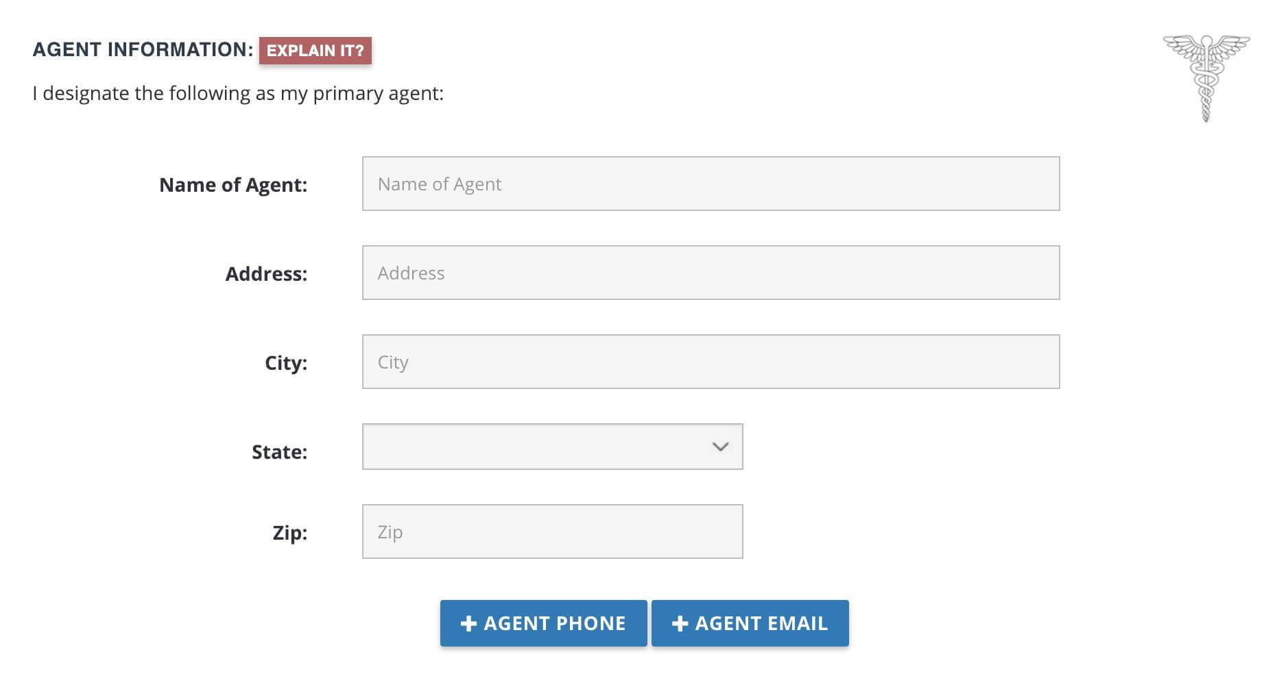 Step 3, Your Agents Information