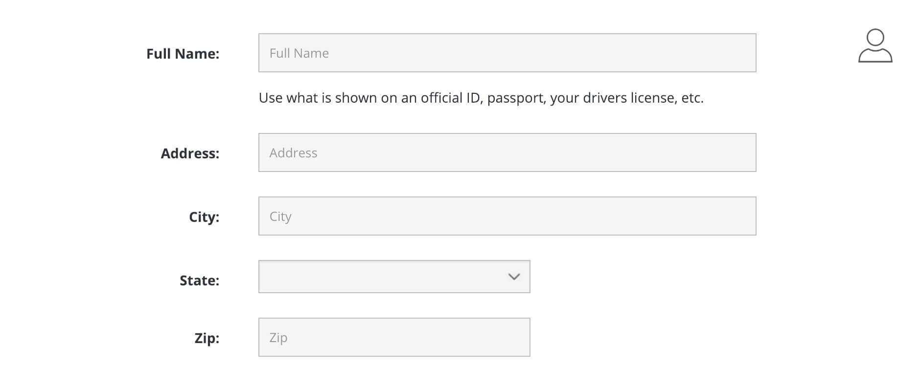 Step 2, enter your personal information (name, address, etc.